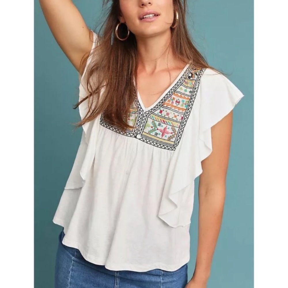 Ranna gilll Anthropologie top xs.